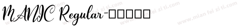 MANIC Regular字体转换